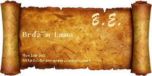 Brém Emma névjegykártya